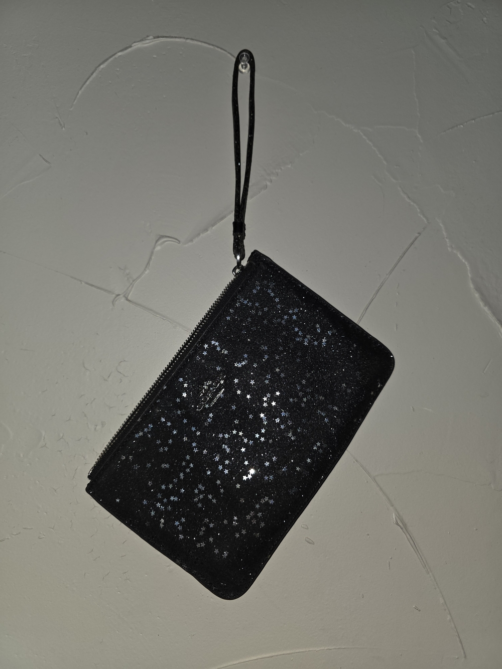Coach Black Star-Print Wristlet Clutch